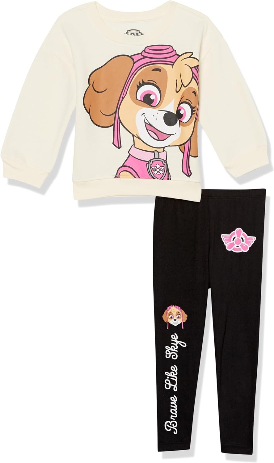Nickelodeon Girls Paw Patrol Skye Sweatshirt & Legging 2-piece Bundle Set