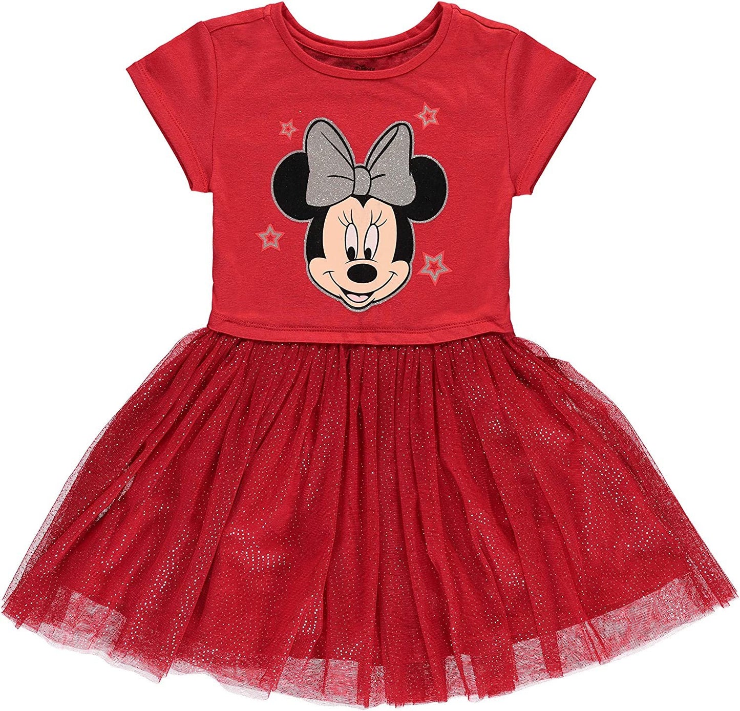 Disney Girls Red Minnie Mouse Dress- Minnie Mouse Tulle Tutu Dress- Sizes 4-16