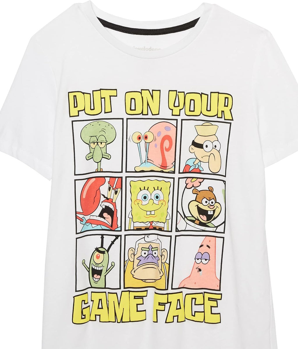 Nickelodeon Spongebob Squarepants Graphic Hoodie, T-Shirt, & Jogger Sweatpant, 3-Piece Athleisure Outfit Bundle Set-Boys 4-20