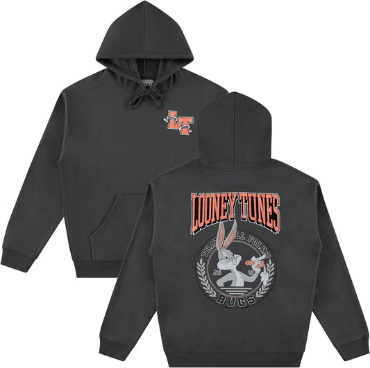 Premium Men's Looney Tunes Bugs Bunny Hoodie: Luxurious Plaid Patches and Intricate Embroidery