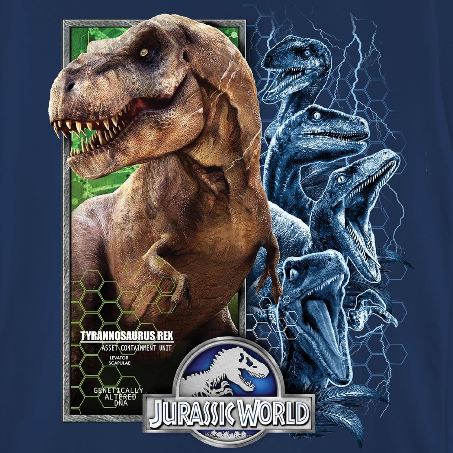 Jurassic Park Boys Jurassic World Long Sleeve Crewneck T-Shirt for Little and Big Boys Sizes 4-20