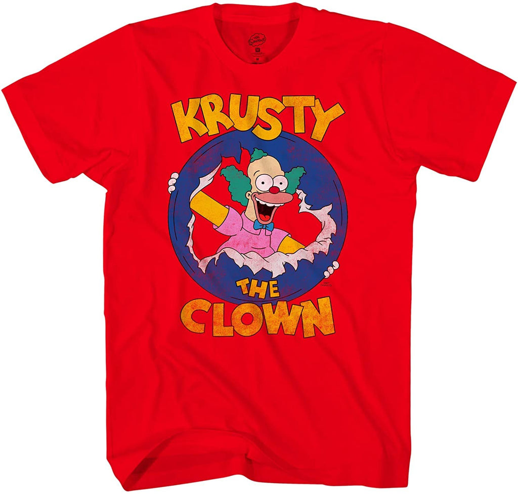 The Simpsons Mens Krusty The Clown T-Shirt Mens Short Sleeve Tee