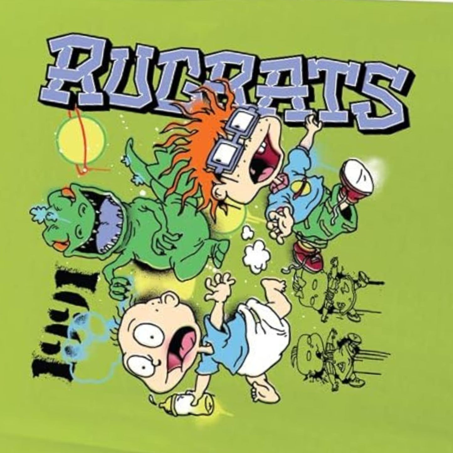 rugrats Nickelodeon Men's 90's Classic T-Shirt - Vintage Throwback Tee