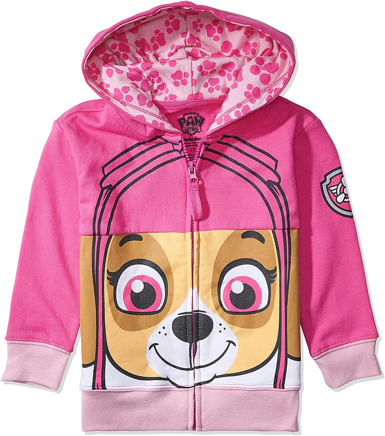 Nickelodeon Paw Patrol Character Big Face Zip-up Hoodies - Skye, Everest - Toddlers