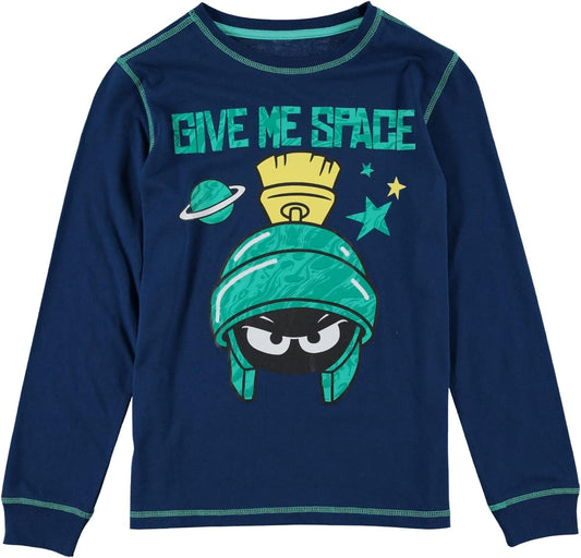 Looney Tunes Marvin The Martian Boys Long Sleeve T-Shirt with Face Mask