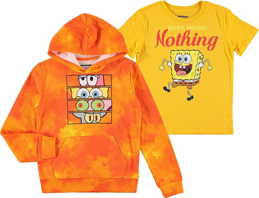 SpongeBob SquarePants Boys Hoodie and T-Shirt 2-Piece Set
