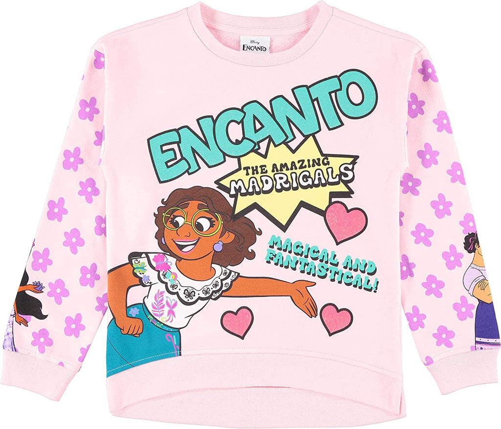 Disney Girls Encanto Sweatshirt - Mirabel, Isabela and Luisa - Sizes 2T-16