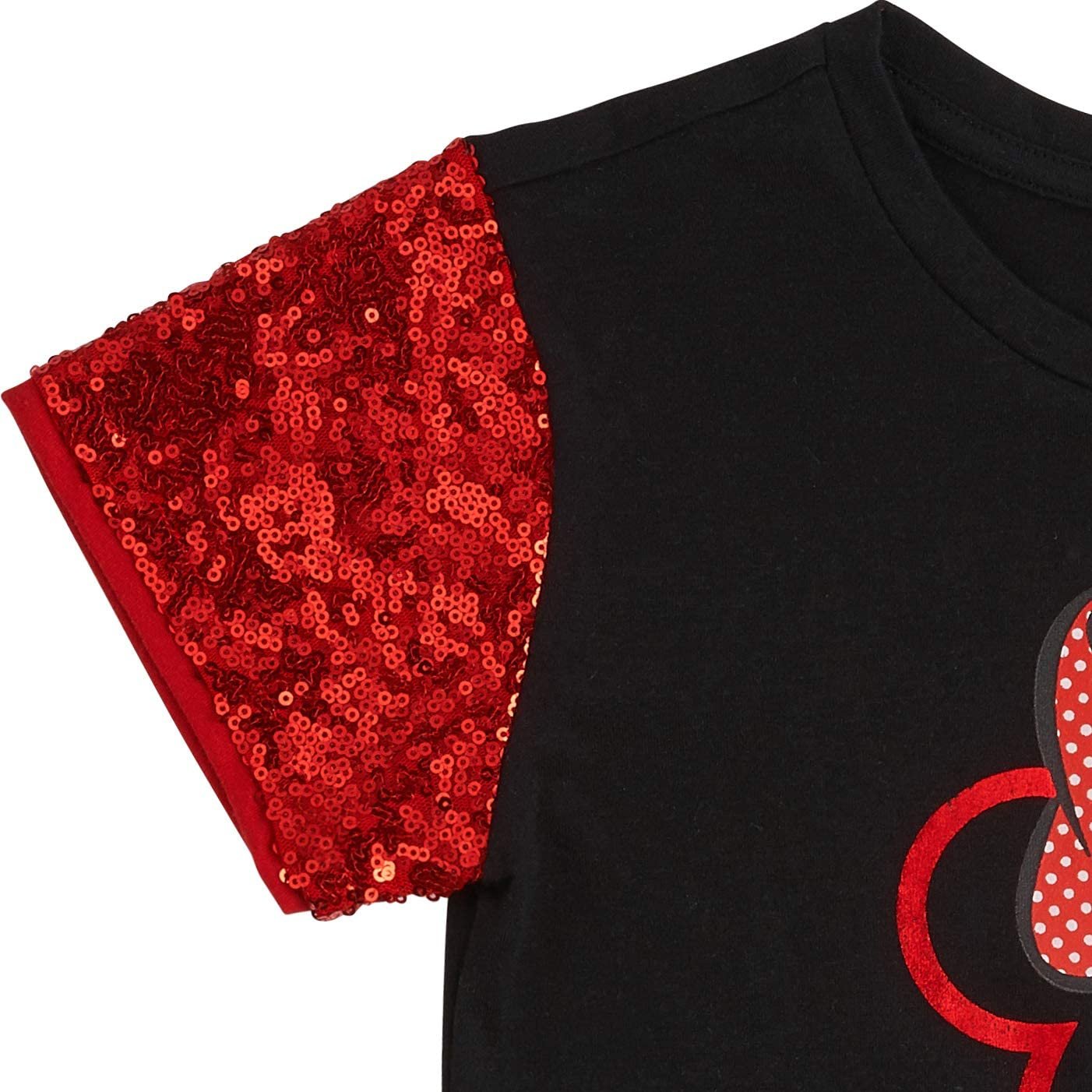 Minnie Mouse Girls' Sequin Short Sleeve T-Shirt - Disney - Girls Sizes 4-16