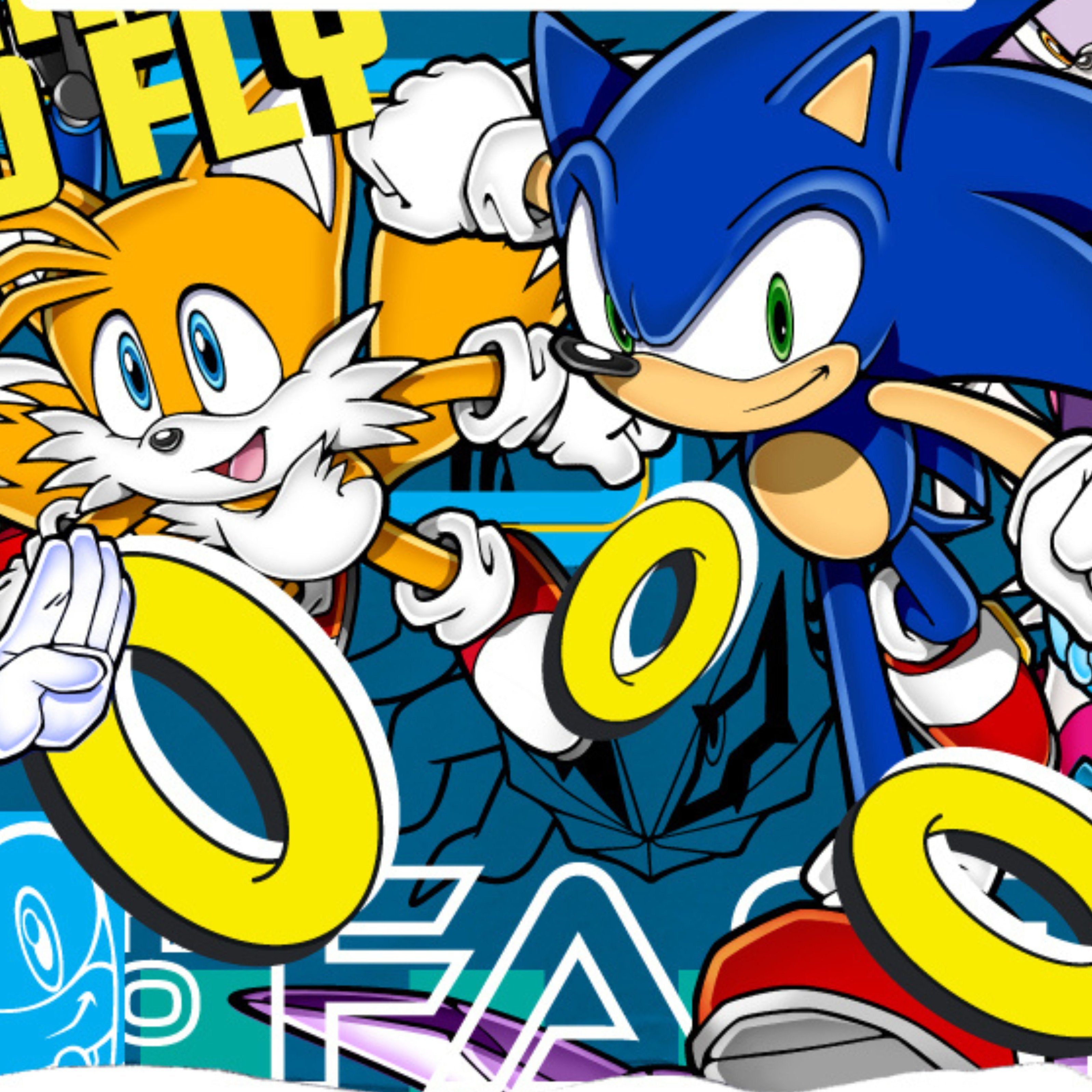 FREEZE Sonic The Hedgehog Boys Short Sleeve T-Shirt - All Over Print Design Sonic Tee