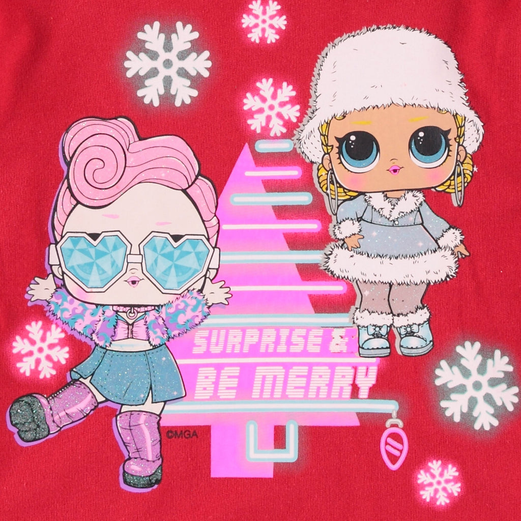L.O.L. Surprise! Girls Christmas Holiday Hoodie- Diva & Kitty Queen Sizes 4-16