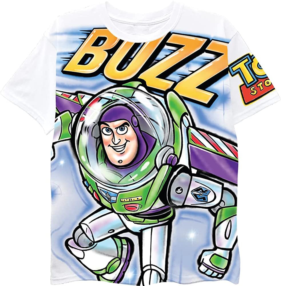 Disney Toy Story Boys Buzz Lightyear T-Shirt - Air Brushed Design Toy Story Boys T-Shirt