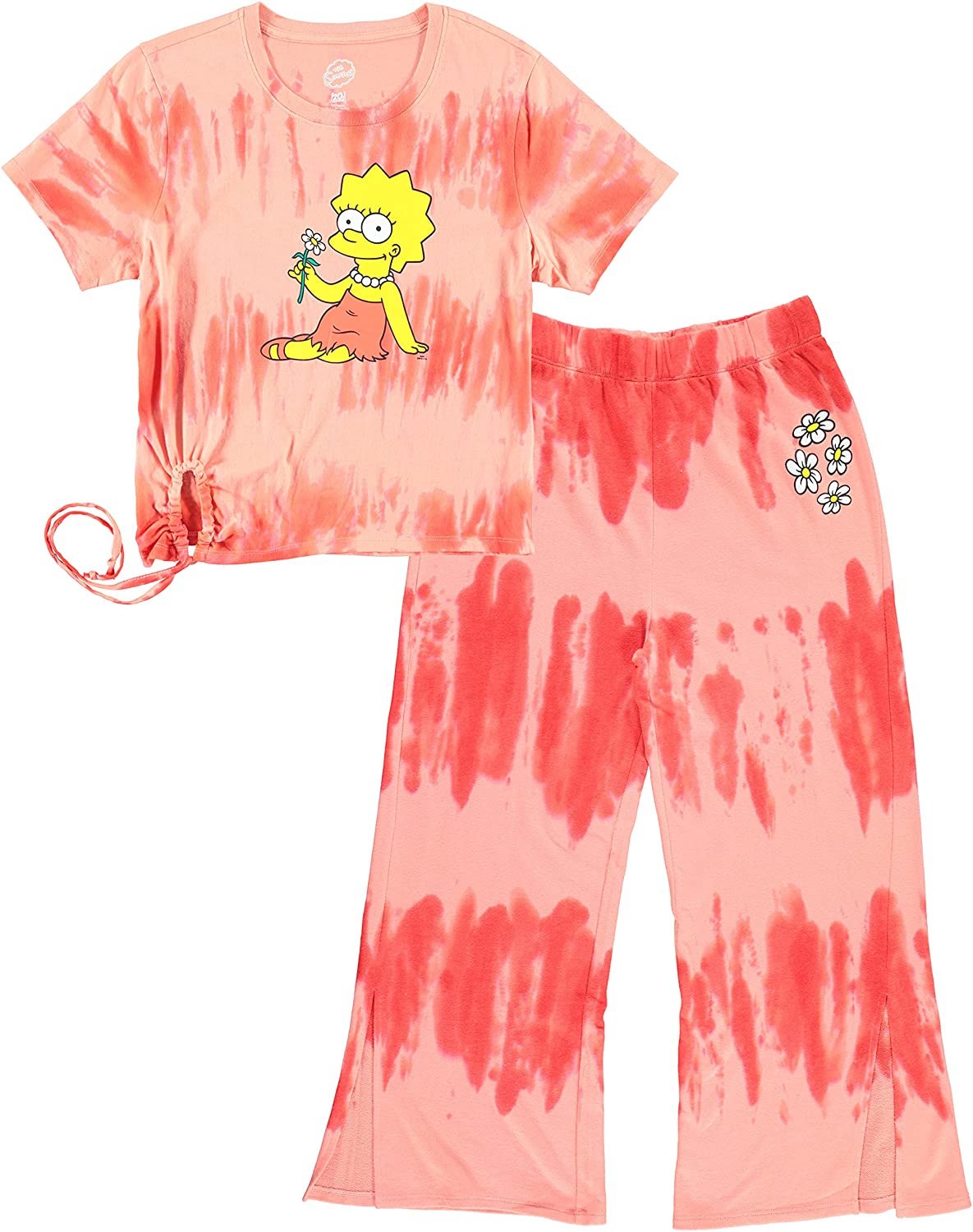 Mighty Fine Junior Girls Lisa Simpson T-Shirt and Capri Pants - Ultra Soft, Stylish Set