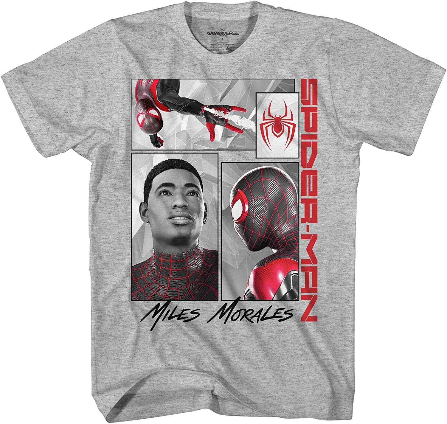 Marvel Spiderman Miles Morales Mens Short Sleeve T-Shirt