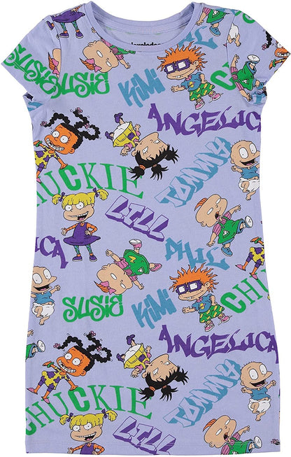 rugrats Girls Dress - Susie & Angelica T-Shirt Dress - Nickelodeon - Girls 4-16