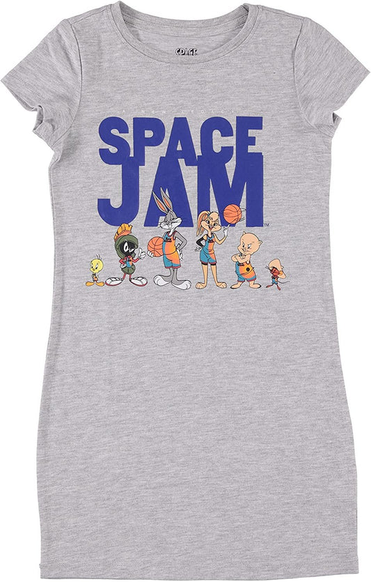 Girls' Space Jam T-Shirt Dress - Lola Bunny, Bugs Bunny, Tweety T-Shirt Dress