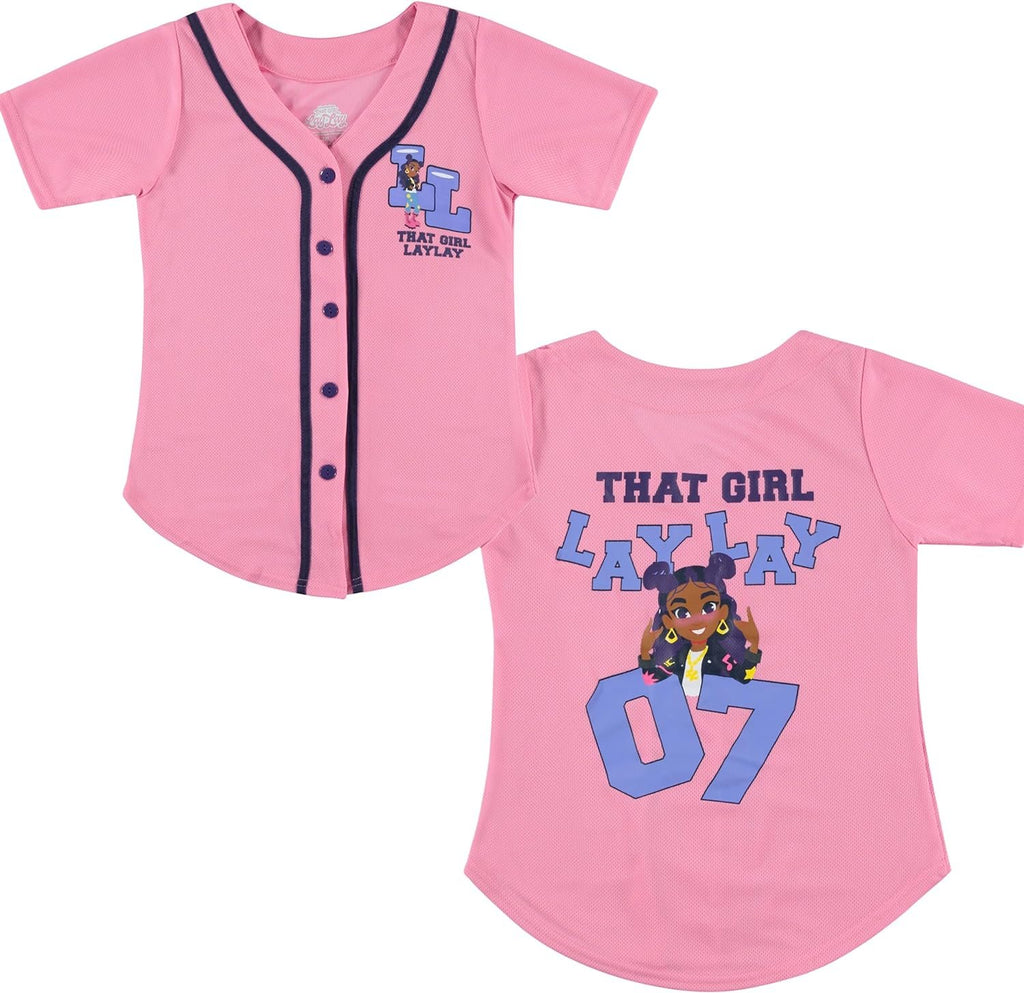 That Girl Lay Lay Baseball Jersey T-Shirt- Little and Big Girl Sizes 4-16