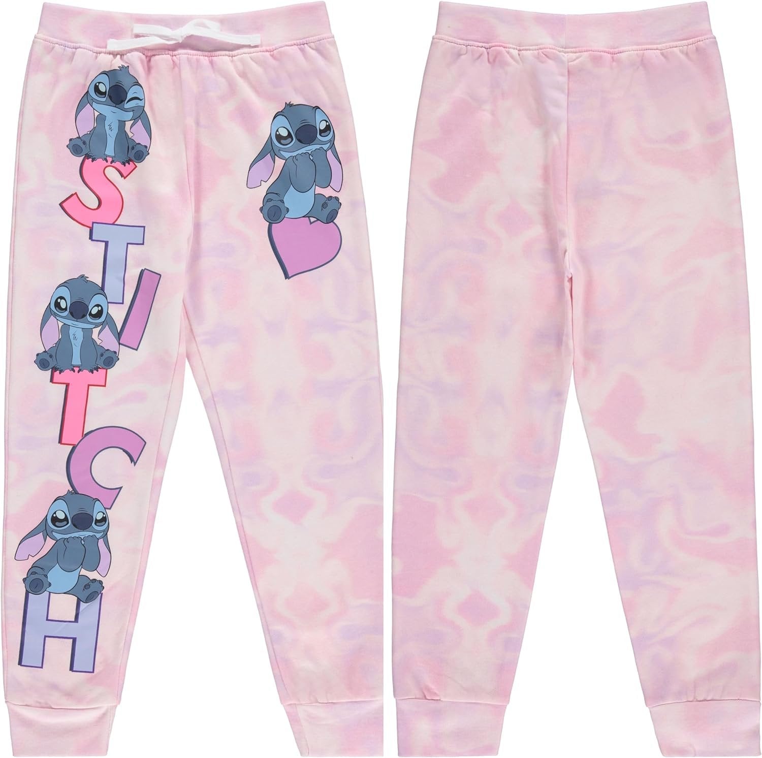 Disney Girls Lilo and Stitch Jogger Sweatpants with Minnie Mouse & Disney Princesses, Little and Big Girls Sizes 4-16