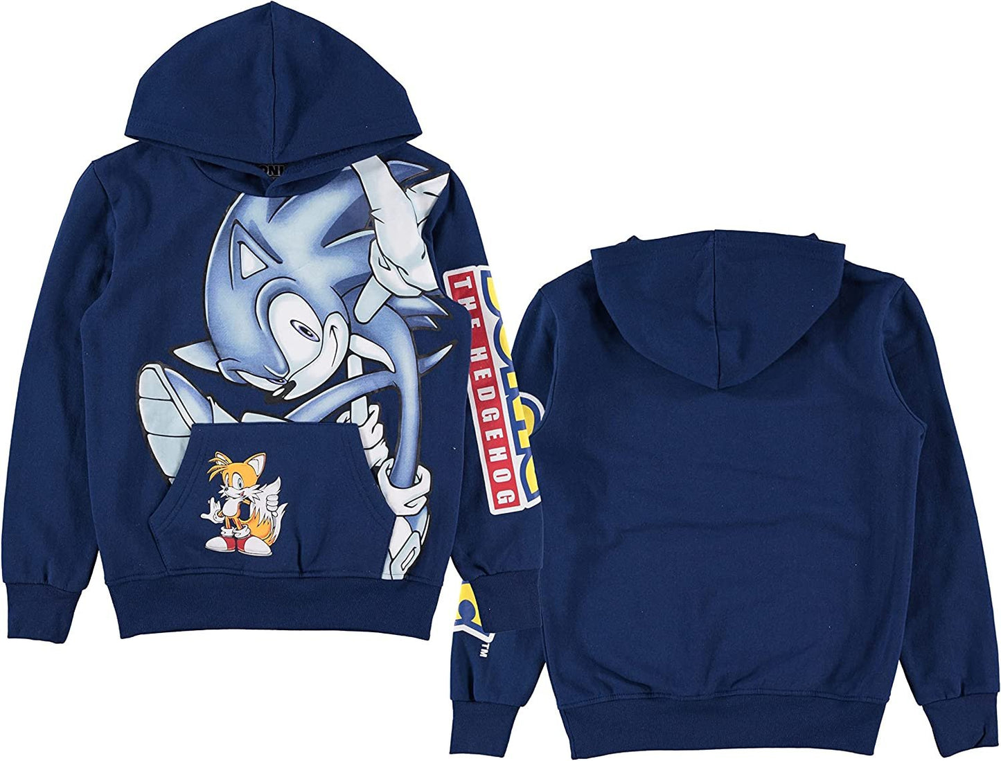 Freeze Boys' Sonic & Tails Hoodie - Navy, Sizes 4-20, Sonic the Hedgehog Pullover