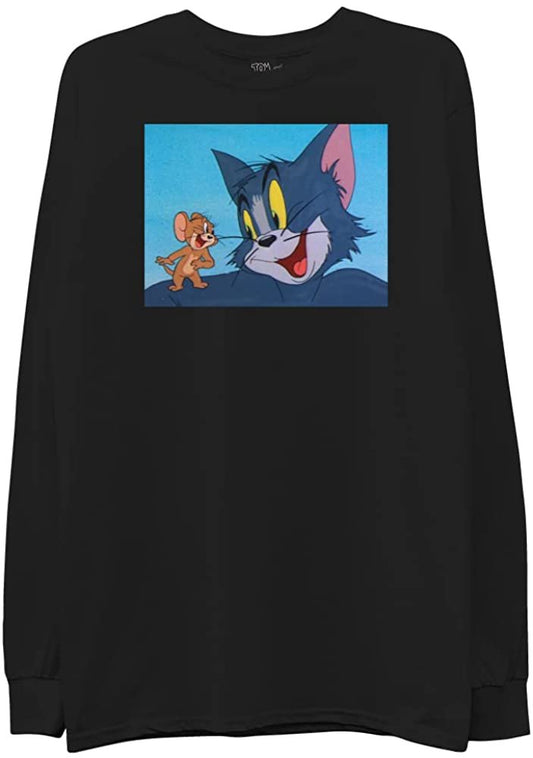 Tom & Jerry Mens' Throwback Long Sleeve T-Shirt
