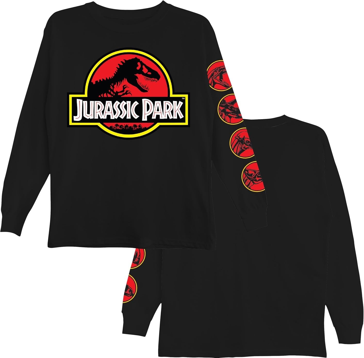 Jurassic Park Boys Jurassic World Long Sleeve Crewneck T-Shirt for Little and Big Boys Sizes 4-20