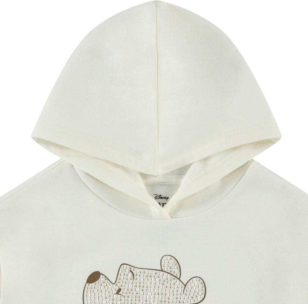 DISNEY Winnie the Pooh Girls Pullover Hoodie with Rhinestone Print - Little and Big Girls Sizes 4-16