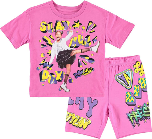 Nickelodeon That Girl Lay Lay T-Shirt and Biker Shorts- Sizes 4-16