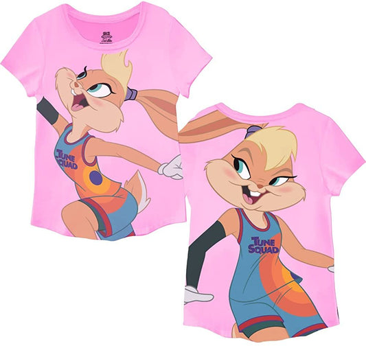 Space Jam Lola Bunny Girls T-Shirt - Front & Back Tee - Sizes 4-16