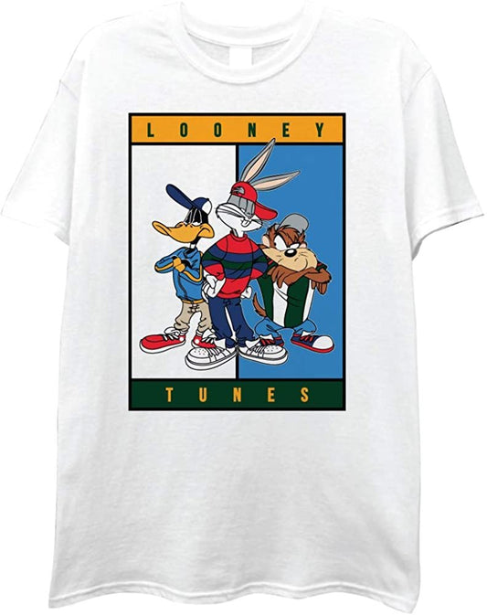 Looney Tunes Men's Short Sleeve T-Shirt - Bugs Bunny, Taz and Daffy Duck T-Shirt