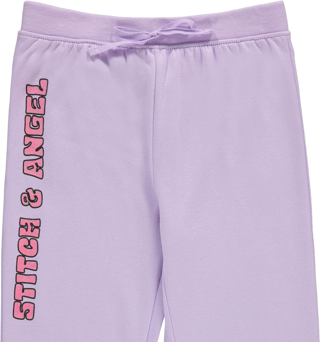 Disney Girls Lilo and Stitch Jogger Sweatpants with Minnie Mouse & Disney Princesses, Little and Big Girls Sizes 4-16