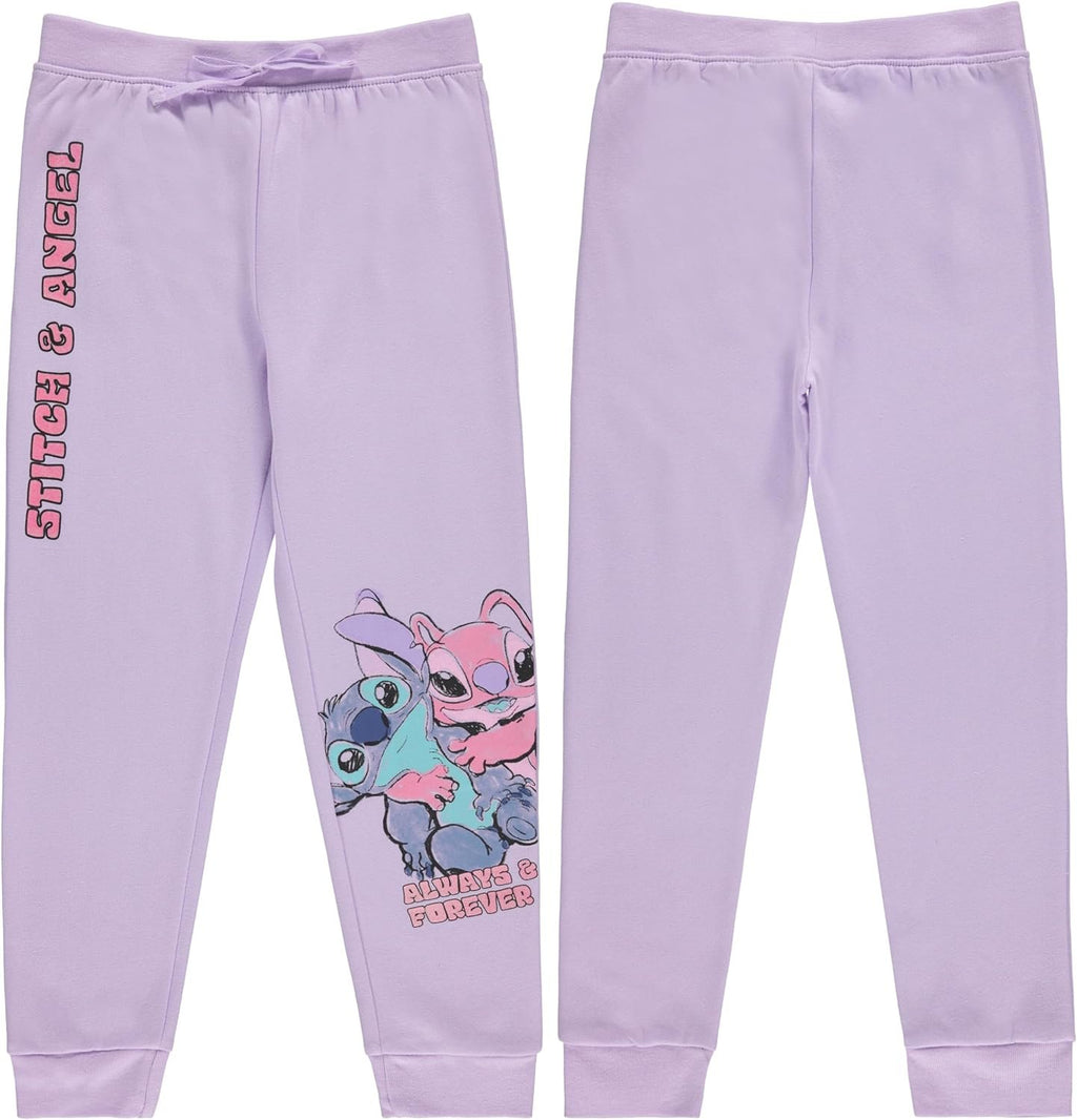 Disney Girls Lilo and Stitch Jogger Sweatpants with Minnie Mouse & Disney Princesses, Little and Big Girls Sizes 4-16