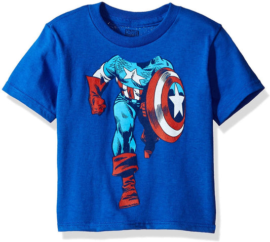 Marvel Boys' Toddler Captain America Short Sleeve T-Shirt