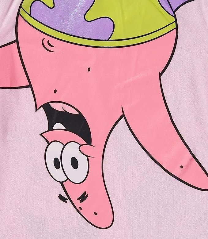 SpongeBob SquarePants Girls T-Shirt - Spongebob & Patrick Front & Back Tee - Sizes 4-16