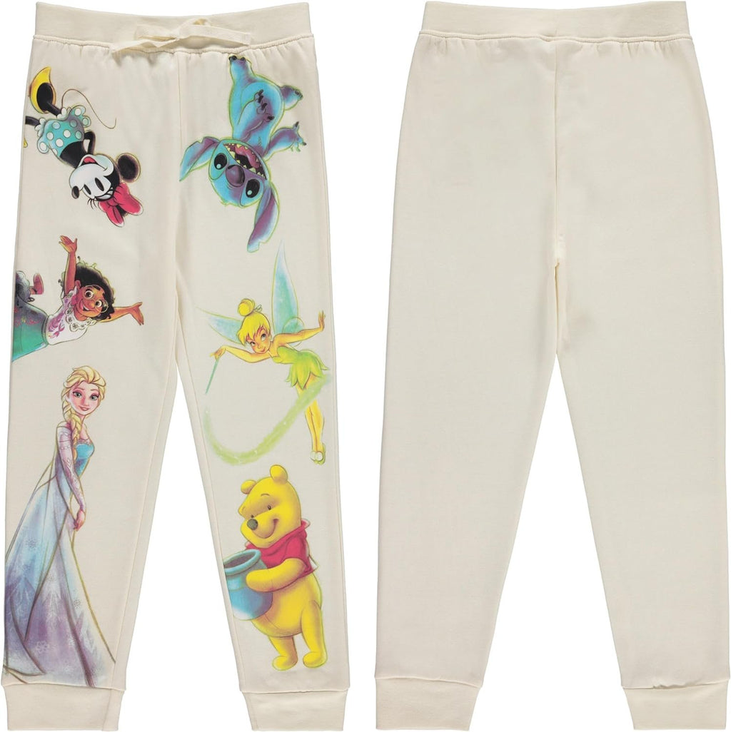 Disney Girls Lilo and Stitch Jogger Sweatpants with Minnie Mouse & Disney Princesses, Little and Big Girls Sizes 4-16