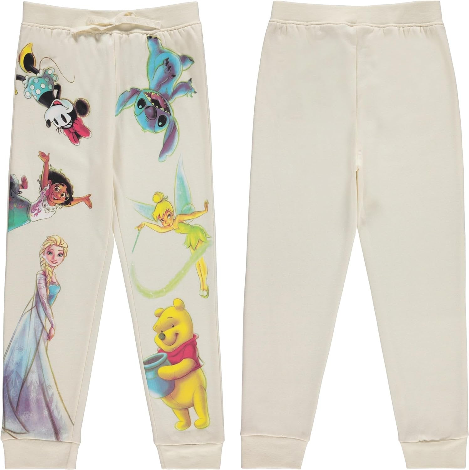 Disney Girls Lilo and Stitch Jogger Sweatpants with Minnie Mouse & Disney Princesses, Little and Big Girls Sizes 4-16