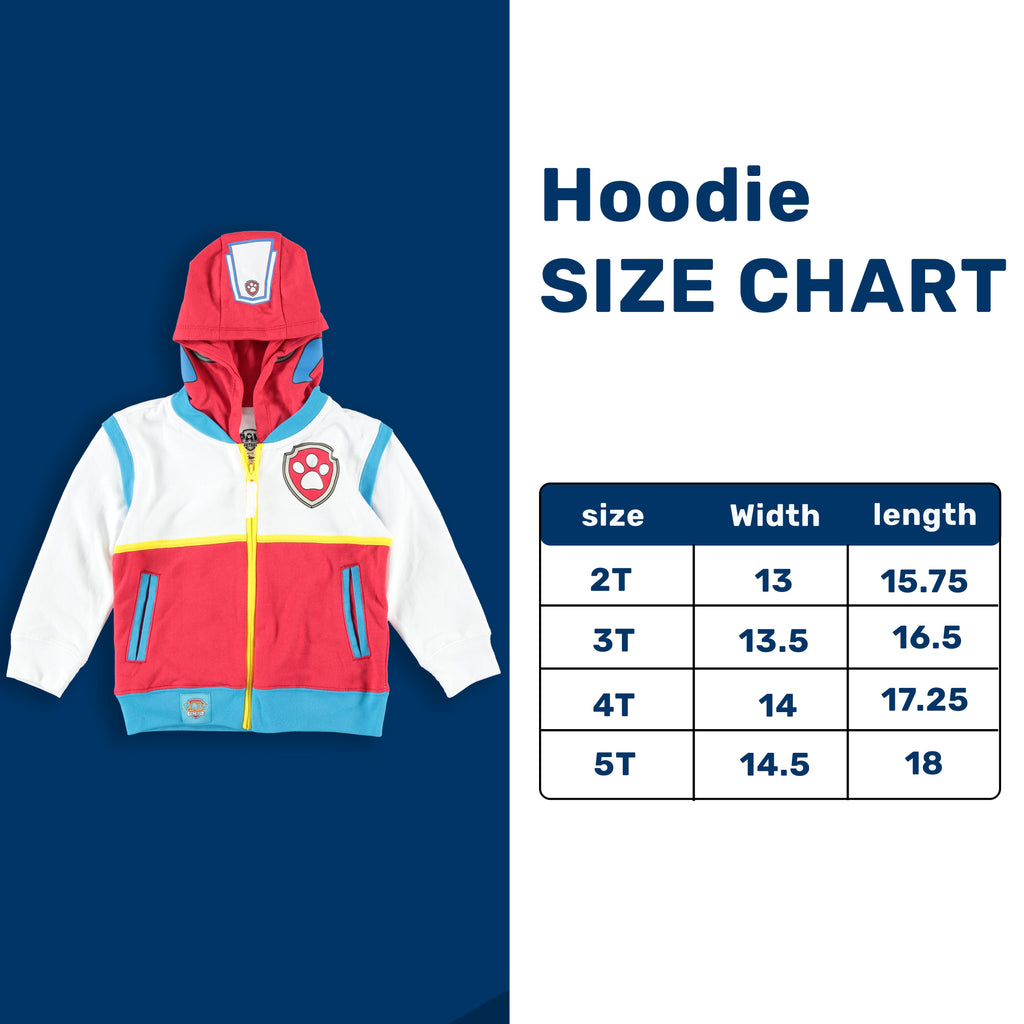 FREEZE Paw Patrol Boy's Toddler Hoodie and Jogger Pants- Ryder Paw Patrol Set 2 PACK Clothing Set