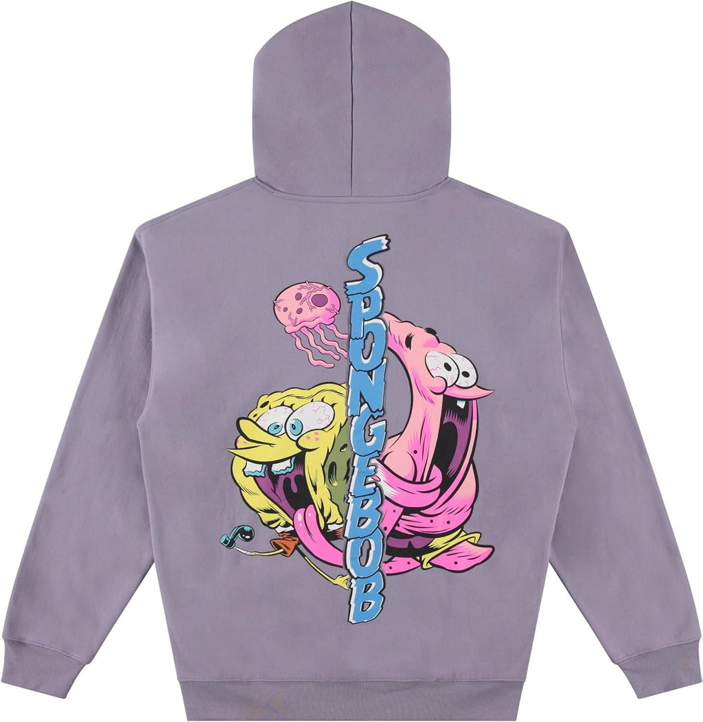 SpongeBob SquarePants Premium Men's Hoodie: Luxurious Embroidery and Puff Ink Logos