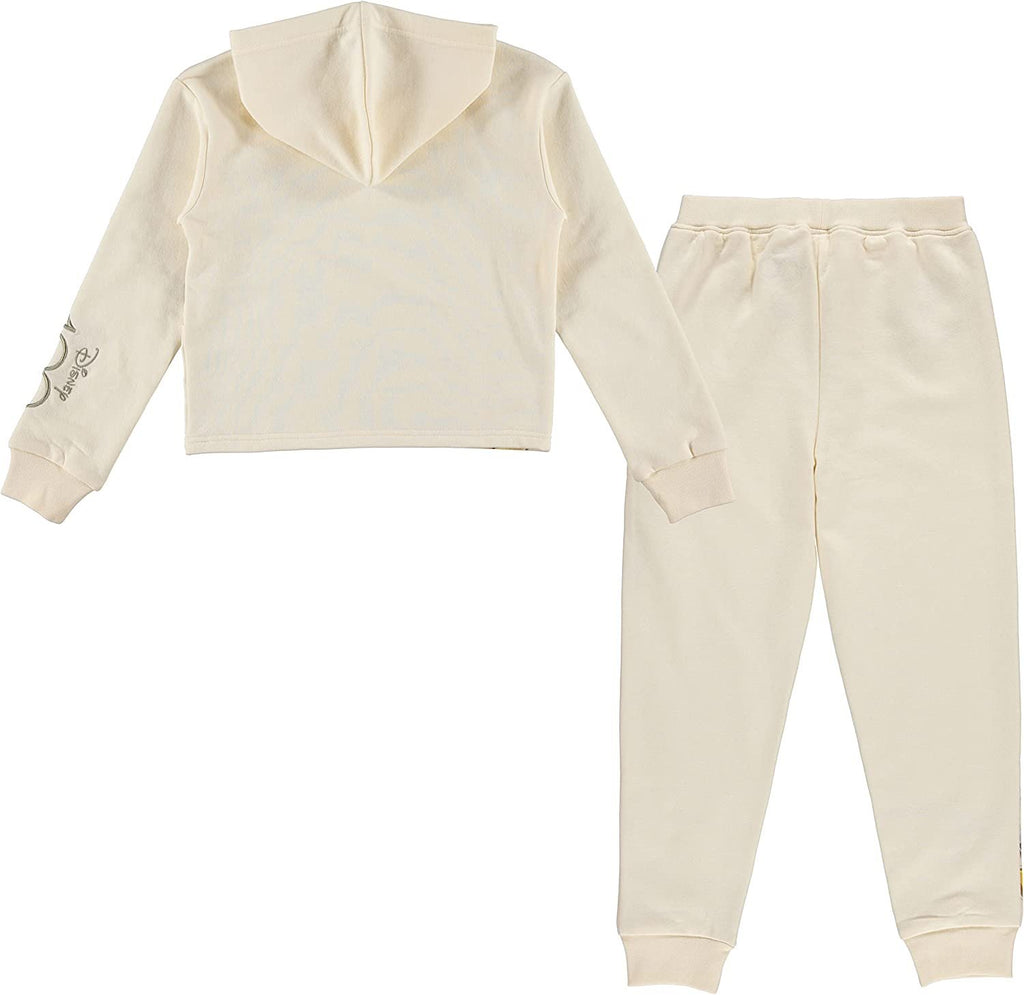 Celebrating 100 Years of Disney Magic with Our Girls' Cropped Hoodie and Jogger Set - Sizes 4-16