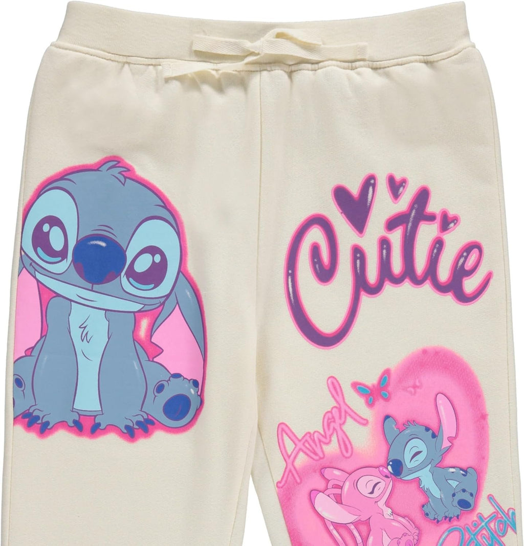 Disney Girls Lilo and Stitch Jogger Sweatpants with Minnie Mouse & Disney Princesses, Little and Big Girls Sizes 4-16