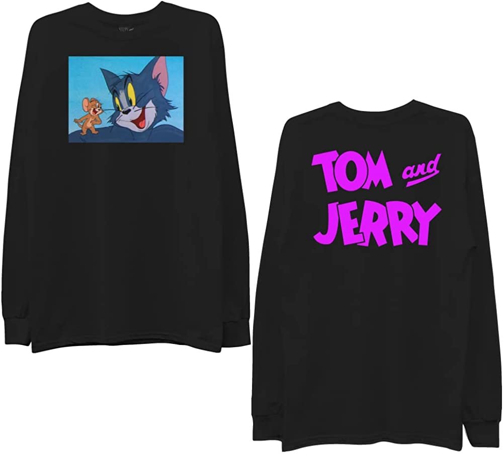 Tom & Jerry Mens' Throwback Long Sleeve T-Shirt