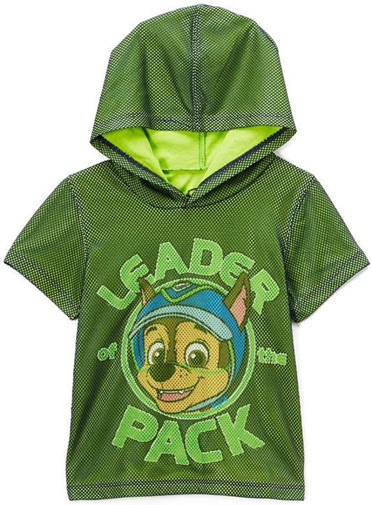 Paw Patrol Boys' Toddler Leader of The Pack Short Sleeve Hooded T-Shirt