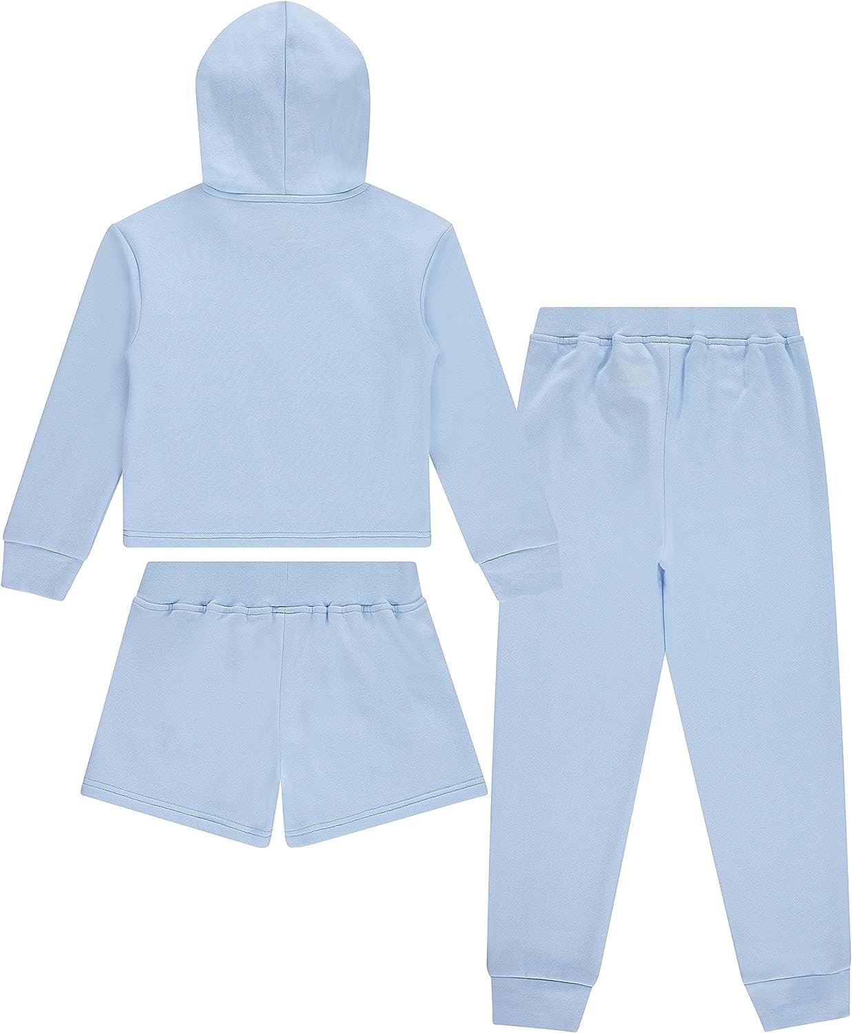 STAR WARS Girls Baby Yoda Clothing Set - Baby Yoda Hoodie,Shorts and Jogger 3-Piece Outfit Set - Sizes 4-16