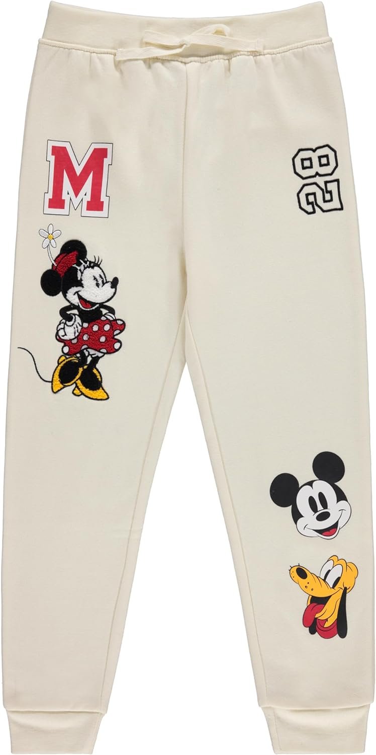 Disney Girls Lilo and Stitch Jogger Sweatpants with Minnie Mouse & Disney Princesses, Little and Big Girls Sizes 4-16