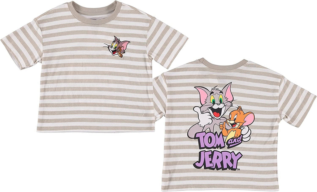Tom and Jerry Girls Short Sleeve T-Shirt- Sizes 4-16