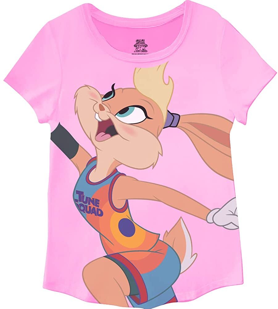 Space Jam Lola Bunny Girls T-Shirt - Front & Back Tee - Sizes 4-16