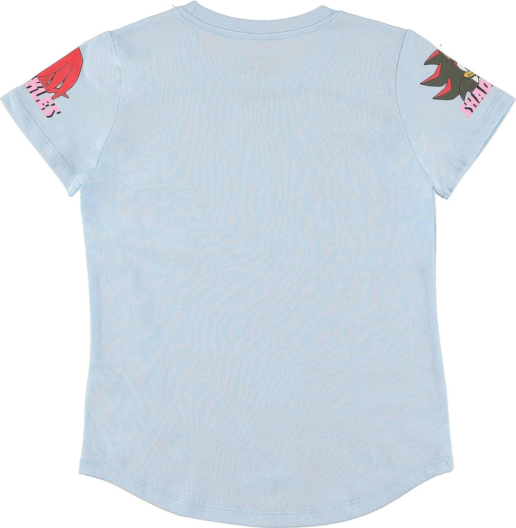 Girls Sonic The Hedgehog Short Sleeve T-Shirt- Sonic Girls Tee Sizes 4-16