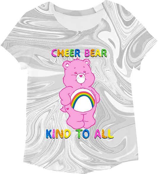 Girls Care Bears Short Sleeve T-Shirt- Sizes 4-16