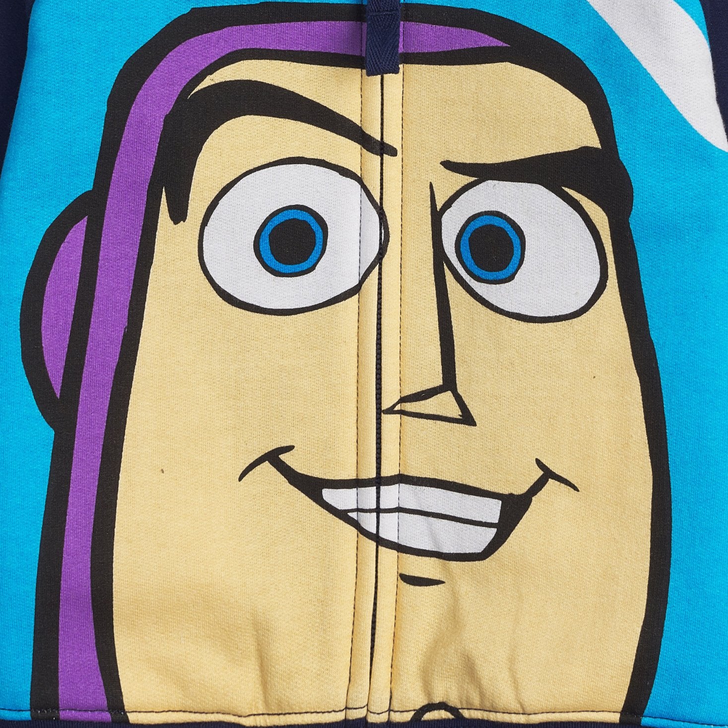 Disney Toy Story Big Face Zip Up Character Hoodies - Buzz Lightyear, Sheriff Woody - Boys, Girls, Unisex Sizing