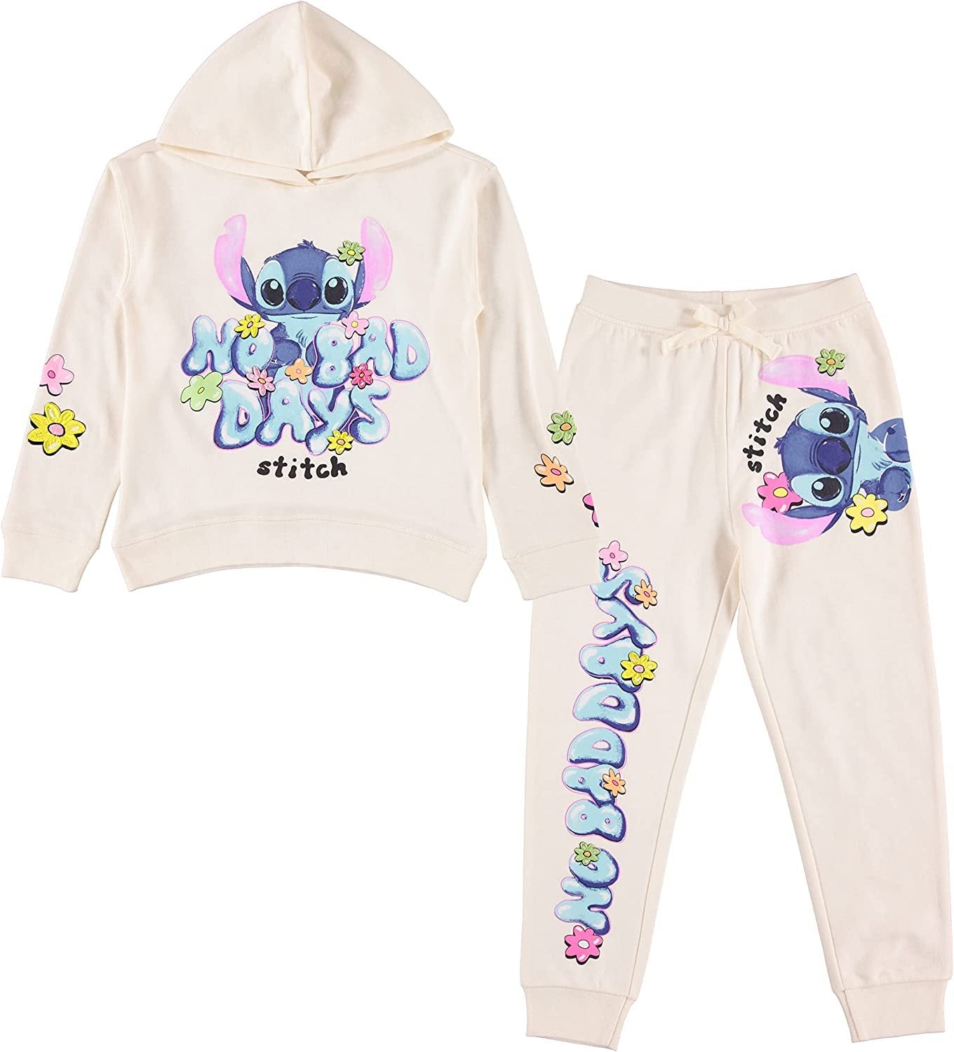 Disney Girls Lilo & Stitch Clothing Set - Stitch Sweatshirt Hoodie and Jogger - 2-Piece Outfit Set - Sizes 4-16