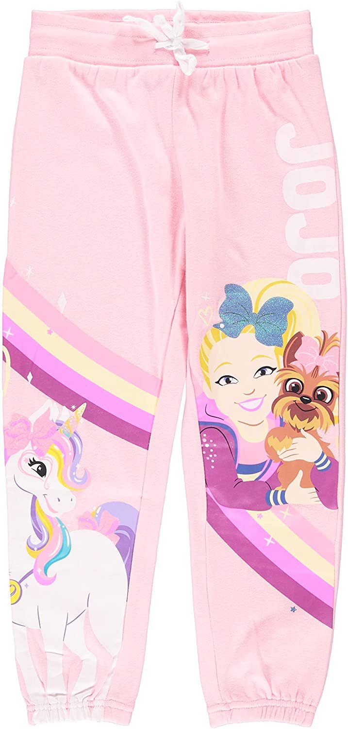 JoJo Siwa Girls Sweatshirt Hoodie and Jogger Clothing Set, Pink Sizes 4-20