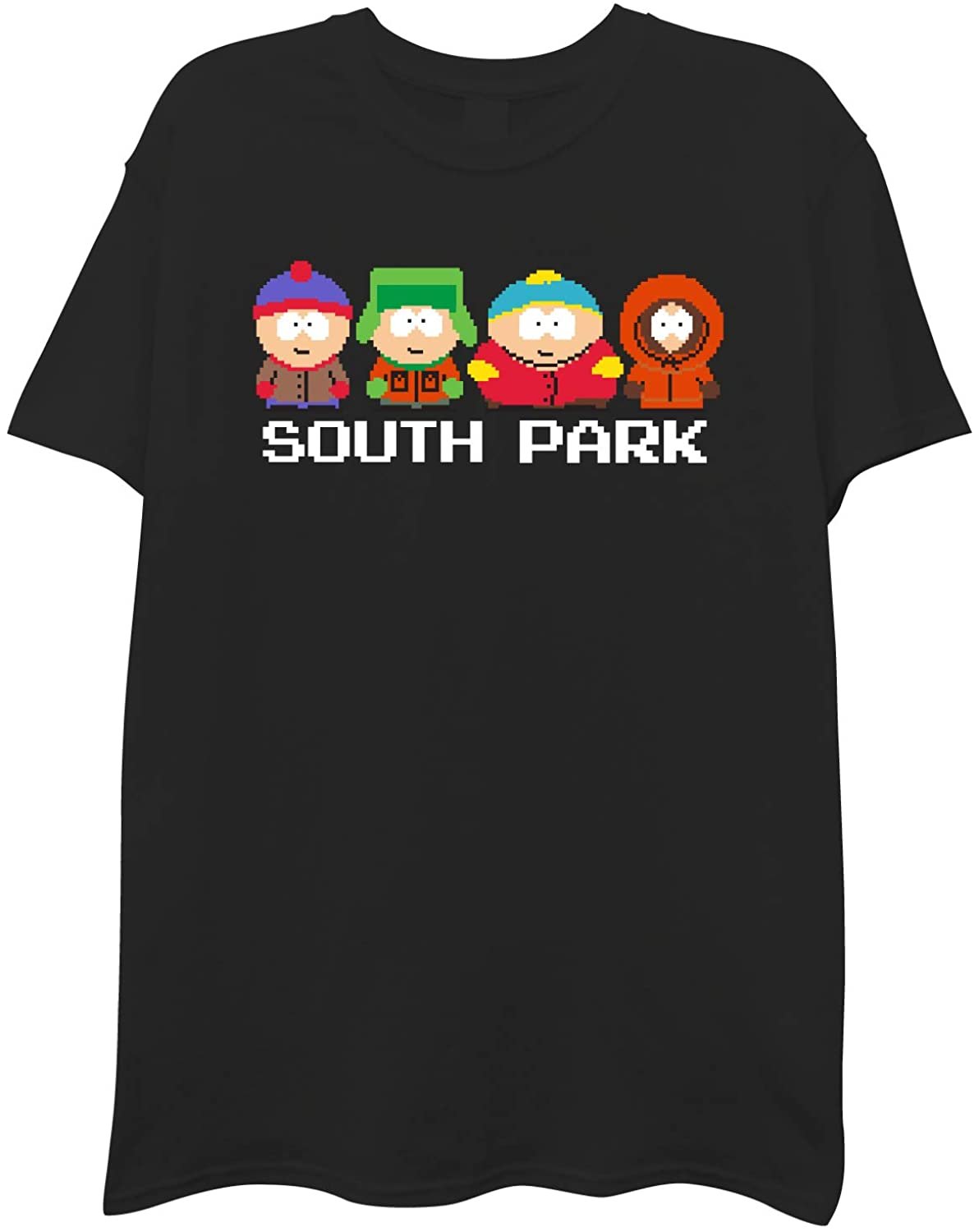 South Park Characters Mens Short Sleeve T-Shirt - Kenny, Cartman, Kyle & Stan - Comedy Central Tv Tee